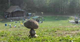 Main stage balancing rock